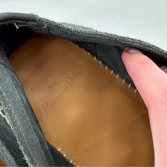 Massimo Dutti mens flats size 43 split suede espadrilles gray suede loafers - Picture 11 of 14